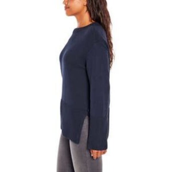 GAP Sweater Crewneck Long Sleeve Cotton Pullover Blue Women's Sz L - Picture 2 of 14